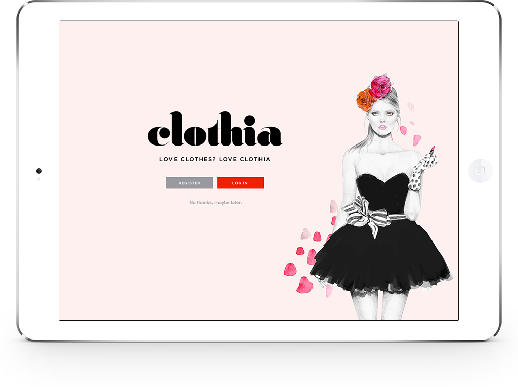 Clothia feed page