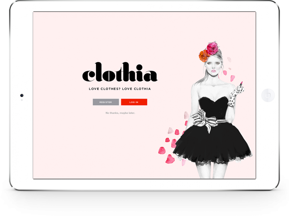 Clothia_iPad_landing