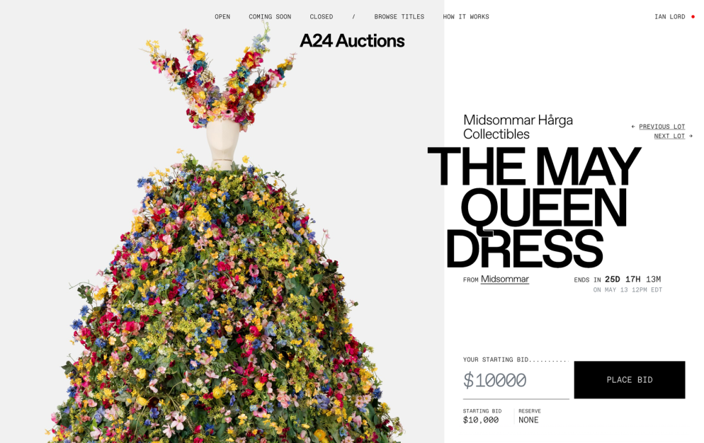 The May Queen dress on A24 Auctions